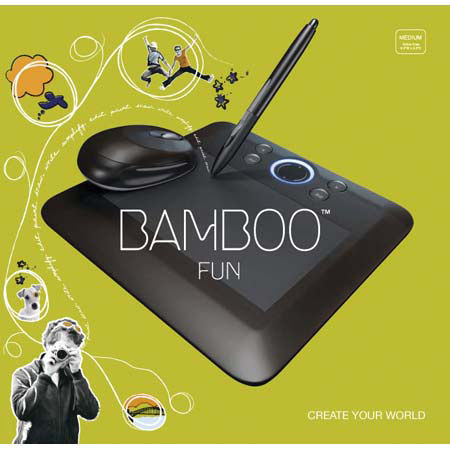 Wacom CTE650K Bamboo Fun Medium Size Tablet, Black