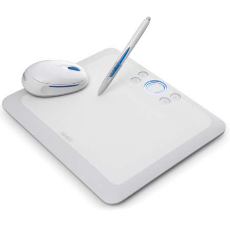 Wacom CTE650W Bamboo Fun Medium Size Tablet, White