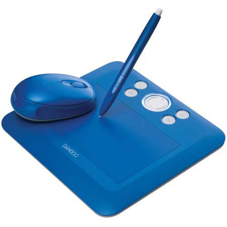 Wacom Bamboo Fun Small Size Tablet with Pen, Mouse & Graphics Software, for Mac & PC, Blue