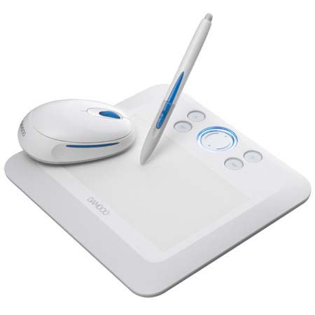 Wacom CTE450W Bamboo Fun Small Size Tablet, White