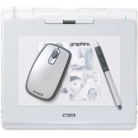 Wacom 6x8 USB Graphire 4 Silver Graphics Tablet with Pen3 Mouse and Software