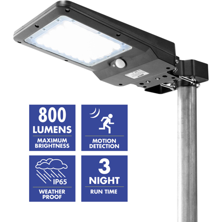 Wagan Solar + LED FloodLight, 800 Lumens