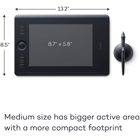 Wacom PTH660 Intuos Pro Creative Pen Tablet, Medium