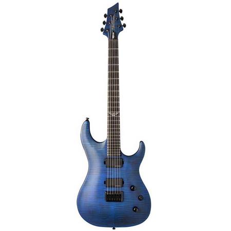 Washburn PXM200AFTBLM PXM Double Cutaway Electric Guitar, Flame Trans Blue