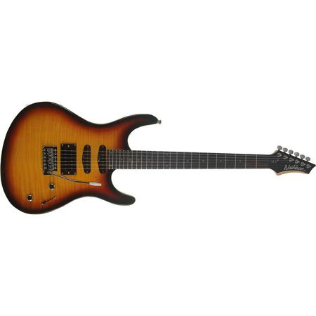 Washburn RX RX20FVSB Double Cutaway HSS Electric Guitar, Flame Vintage Sunburst