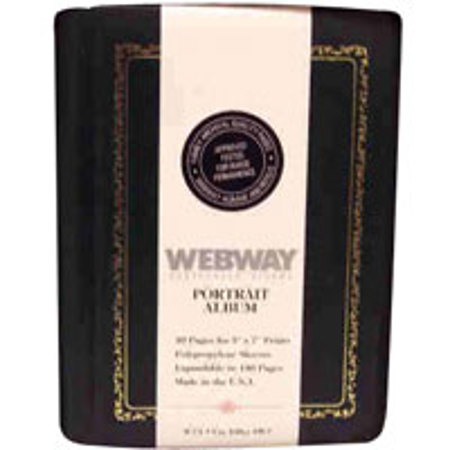 Webway Model 7, Presentation Prestige, Expandable Portrait Album with Solid Green Covers, Holds 10 5x7" Photos, 1 Per Page.