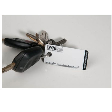 WhiBal G7 Key Chain White Balance Reference Gray Card (1 x 2")