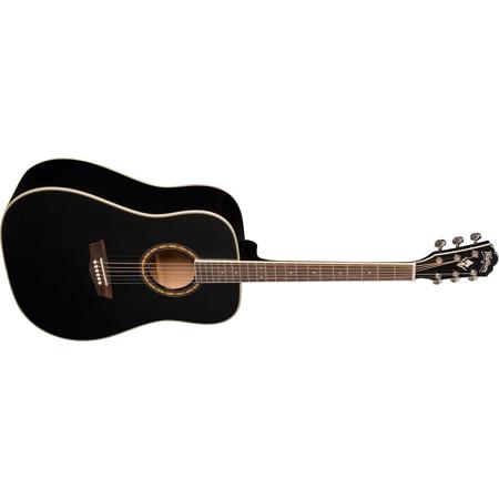 Washburn Heritage 10 Series WD10SB Dreadnought Acoustic Guitar, Black