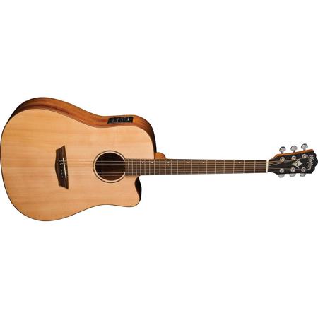 Washburn WD150SWCE Dreadnought Cutaway Acoustic Guitar, Natural