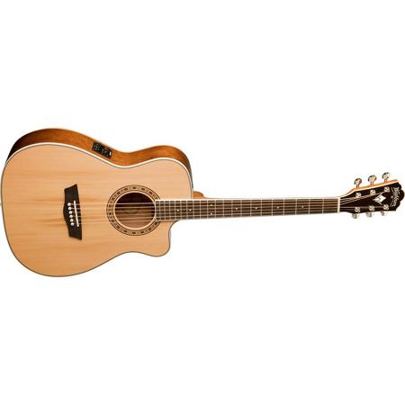 Washburn Heritage 10 Series WF11SCE Folk Cutaway Acoustic Guitar, Natural