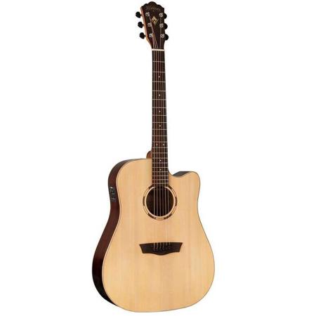 Washburn WLD20SCE Dreadnought Cutaway Acoustic Guitar, Natural