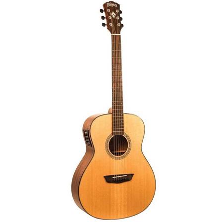 Washburn WLO100SWEK Semi-Acoustic Guitar, Ebony Fingerboard, Natural