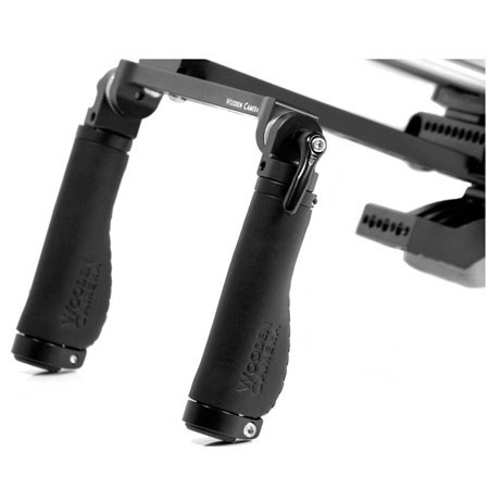 Wooden Camera Base Black Leather Shoulder Rig