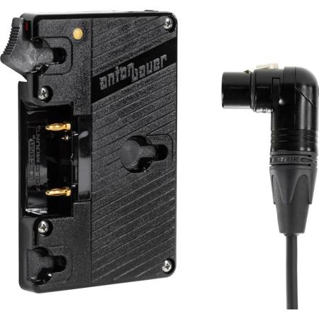 Wooden Camera Gold-Mount Plate with 4-Pin XLR Right Angle Connector