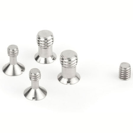 Wooden Camera NATO Lock Screw Set, Includes 2x 1/4-20 Flat Head Screws, 2x 3/8-16 Flat Head Screws, 1/4-20 Set Screw