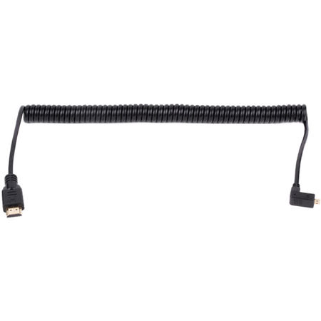 Wooden Camera 20" Right Angle Micro HDMI to Full HDMI Coiled Cable
