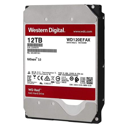 WD 12TB Red 3.5" Internal NAS HDD, 5400 RPM, SATA 6Gb/s