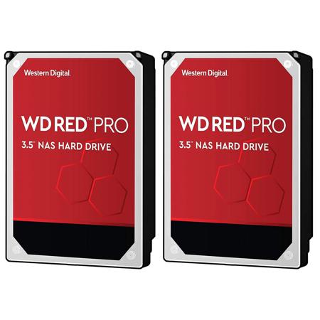 WD 2 Pack Red Pro 12TB NAS 3.5" Internal Hard Drive, 7200 RPM, SATA 6Gbps