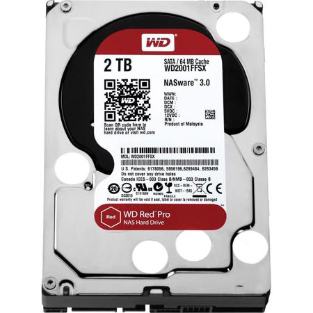 WD Red Pro 2TB 3.5" Internal SATA 6Gb/s NAS Storage Hard Drive