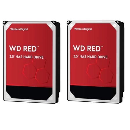 WD 2 Pack Red 2TB NAS 3.5" Internal Hard Drive, 5400 RPM, SATA 6Gbps,256MB Cache