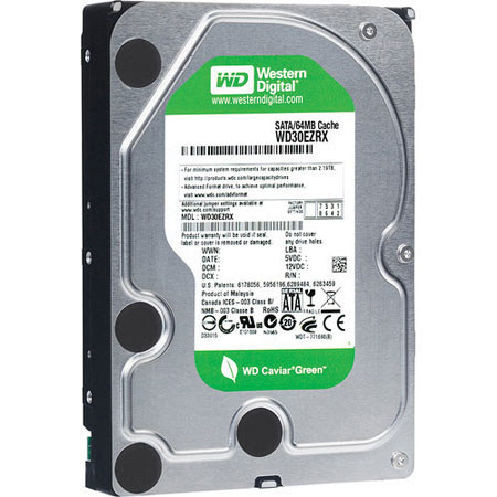 WD 2TB WD Caviar Green 3.5" SATA Internal Hard Drive