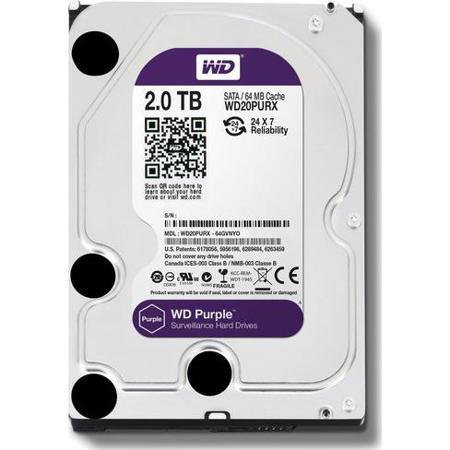 WD Purple Surveillance 2TB SATA 3.5" Internal Hard Drive