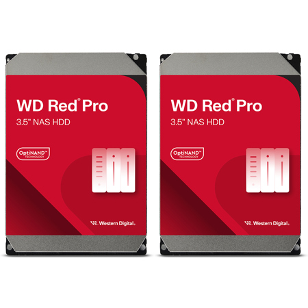 WD Red Pro 3.5" SATA III Internal NAS Hard Drive 26TB 512MB Cache 2-Pack