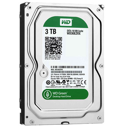 WD Green 3TB 3.5" Internal SATA/600 Hard Drive 64MB Cache - OEM Packaging
