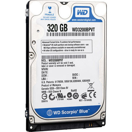 WD Scorpio Blue 320GB 2.5" Internal Hard Drive