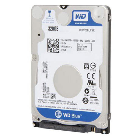 WD Blue 320GB 2.5" Internal Hard Drive, SATA 6Gb/s Interface