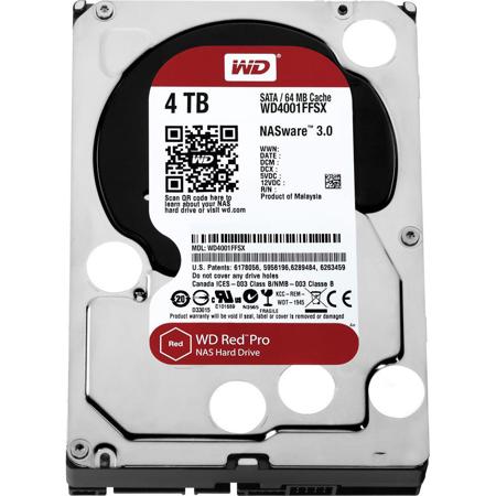 WD Red Pro 4TB 3.5" Internal SATA 6Gb/s NAS Storage Hard Drive