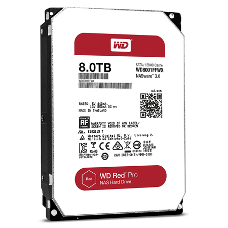 WD Red Pro 8TB 7200 rpm SATA III 3.5" Internal NAS HDD, 128MB Cache
