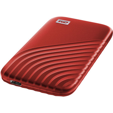 WD My Passport 2TB USB 3.2 Gen 2 Type-C Portable External SSD, Red