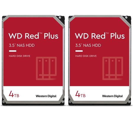 WD 2 Pack Red Plus 4TB 5400rpm SATA III 3.5\