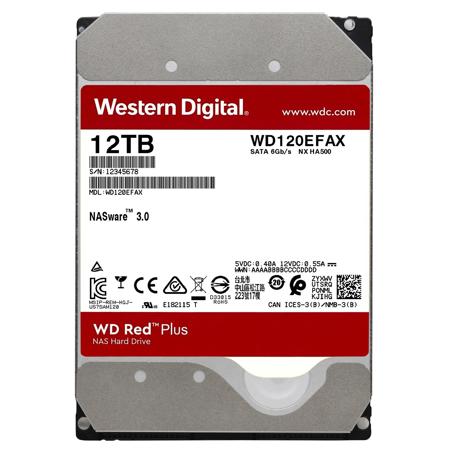 WD Red Plus 12TB 7200rpm SATA III 3.5" Internal NAS Hard Drive