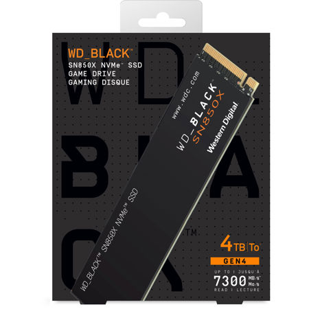WD_BLACK SN850X 4TB NVMe PCIe 4.0 x4 M.2 Internal Gaming SSD