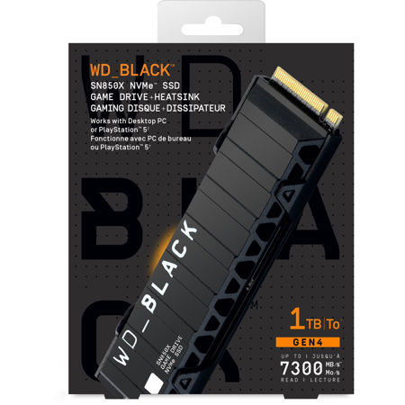 WD_BLACK SN850X 1TB NVMe PCIe 4.0 x4 M.2 Internal Gaming SSD with