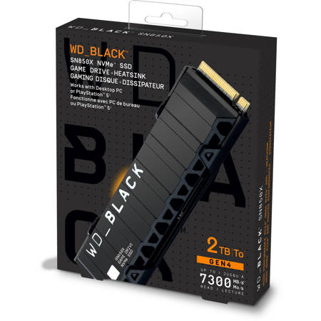 WD_BLACK SN850X 2TB NVMe PCIe 4.0 x4 M.2 Internal Gaming SSD with