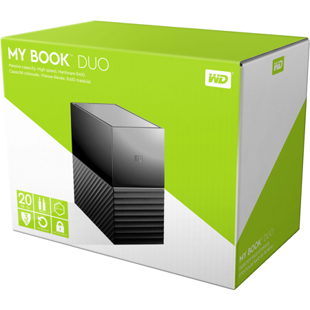 WD My Book Duo 20TB (2x 10TB) Two-Bay External Desktop RAID