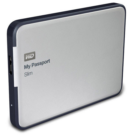 WD My Passport Slim 1TB Portable External Hard Drive, Bus Powered