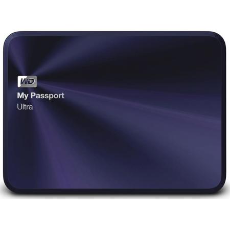 WD My Passport Ultra Metal Edition 1TB External Hard Drive, Blue/Black
