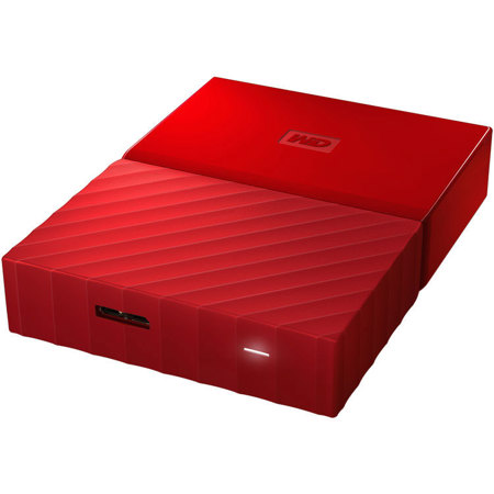 WD My Passport 3TB External Desktop Hard Drive, Red