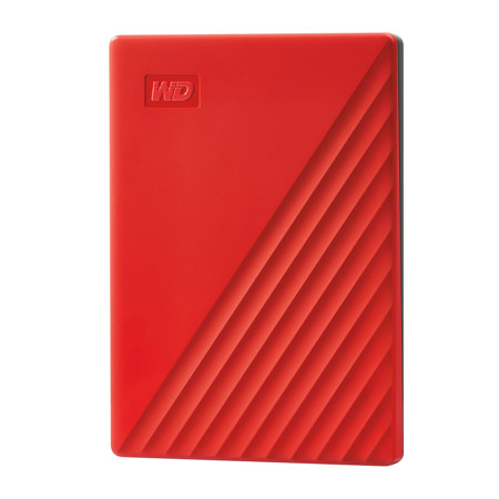 WD My Passport 1TB USB 3.2 Gen 1 External Hard Drive, Red