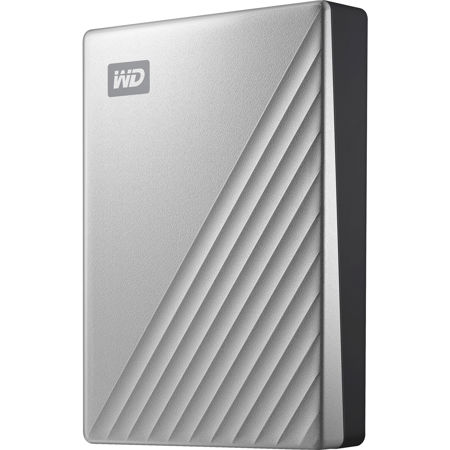 WD My Passport Ultra 4TB USB-C 3.2 Gen 1 External Hard Drive, silver