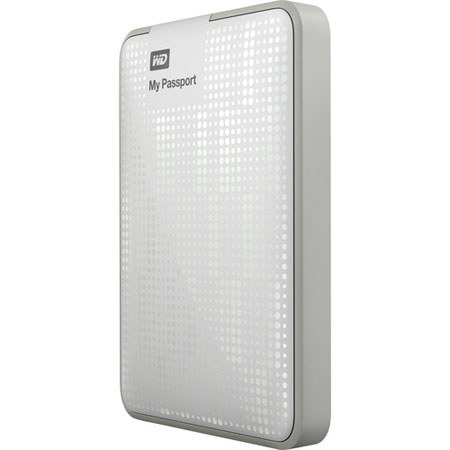 WD 500GB My Passport Portable Hard Drive, White