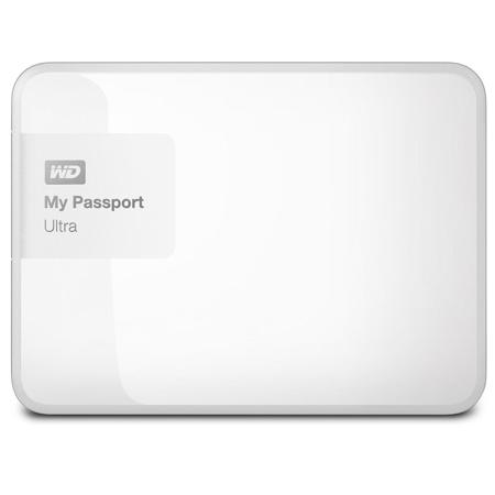WD My Passport Ultra 2TB USB 3.0 Secure Portable Hard Drive, White (2015)