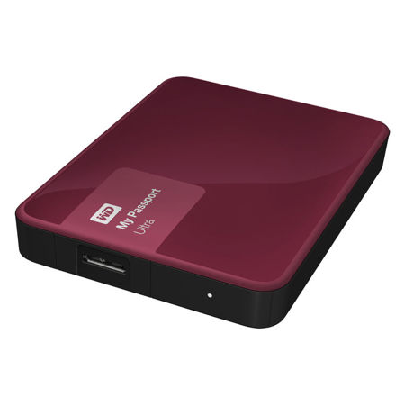 WD My Passport Ultra 4TB Secure External Hard Drive, Wild Berry