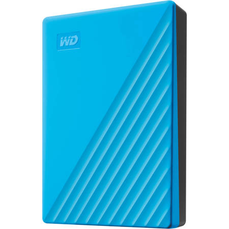 WD My Passport 4TB USB 3.2 Gen 1 External Hard Drive, Blue