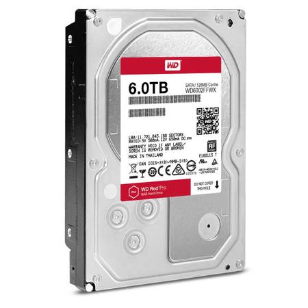 WD Red Pro 6TB 7200 rpm SATA III 3.5" Internal NAS HDD, 128MB Cache