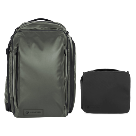 WANDRD Transit Travel Backpack with Essential Camera Cube Wasatch Green 45L